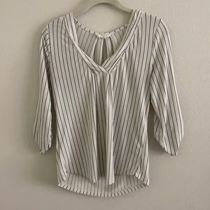 White and black striped shirt 🍁